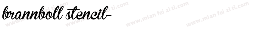 brannboll stencil字体转换